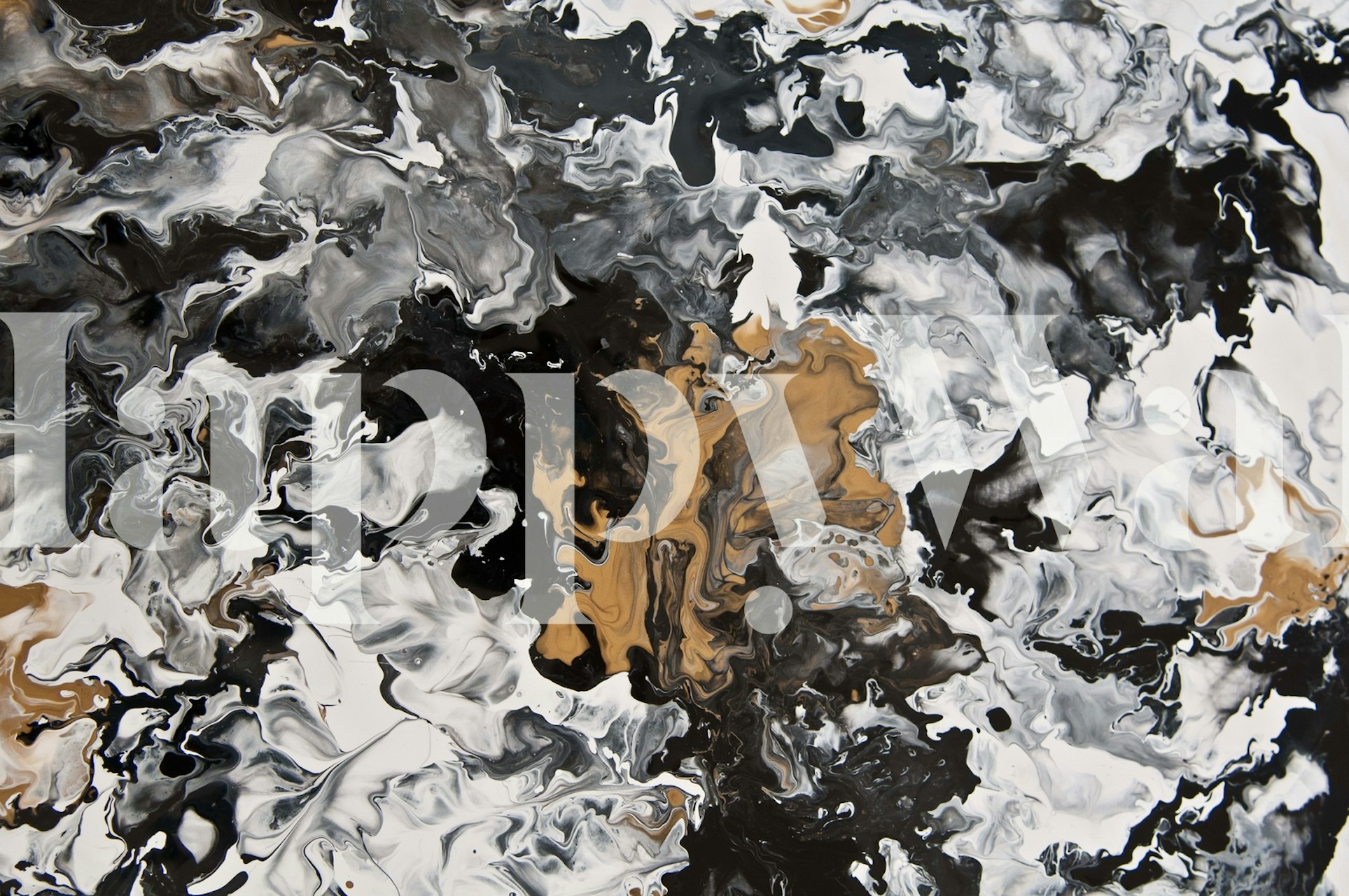 Papier peint Abstract Marble Acrylic Glam dans une pièce