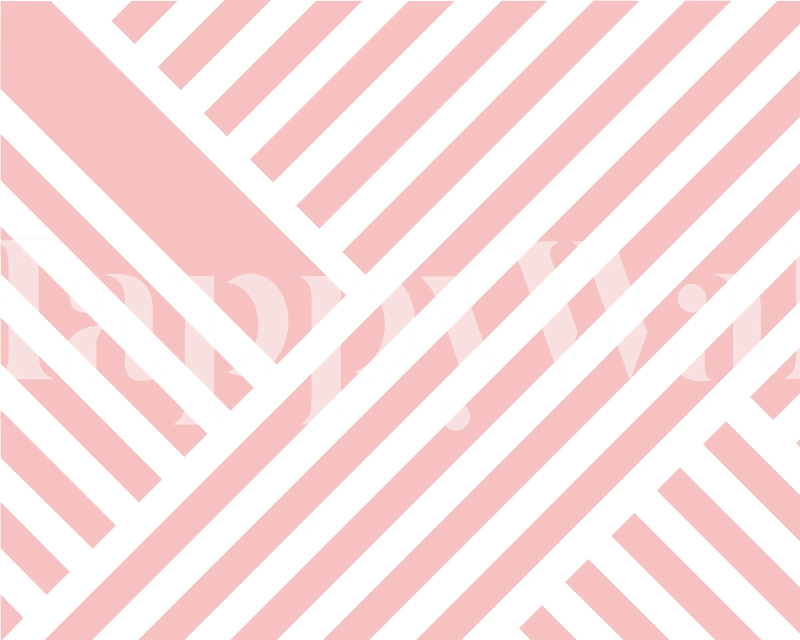 Blush pink and white intersecting striped wall mural