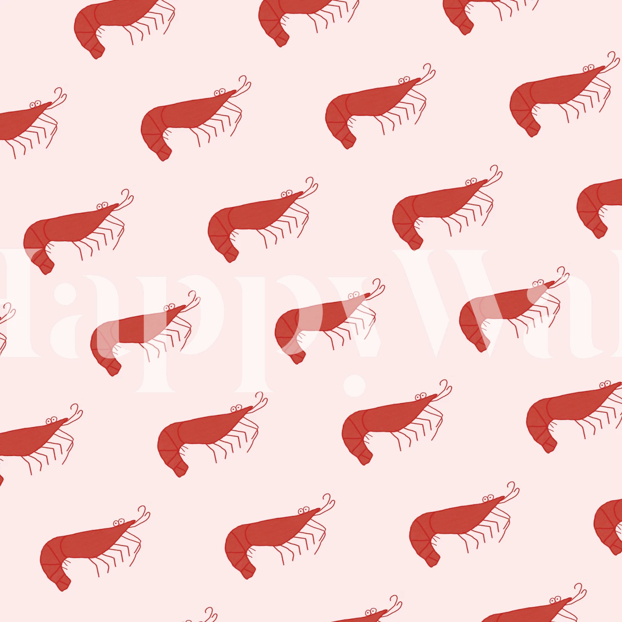 Gambas Wall wallpaper with shrimp design