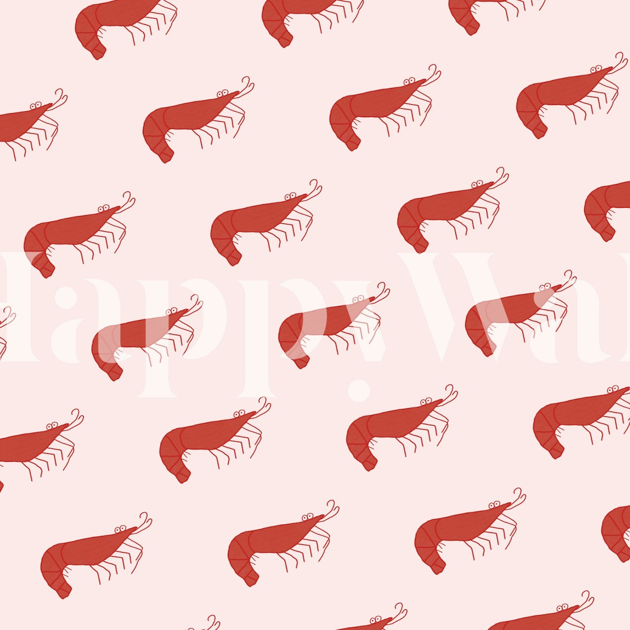 Gambas Wall wallpaper with shrimp design