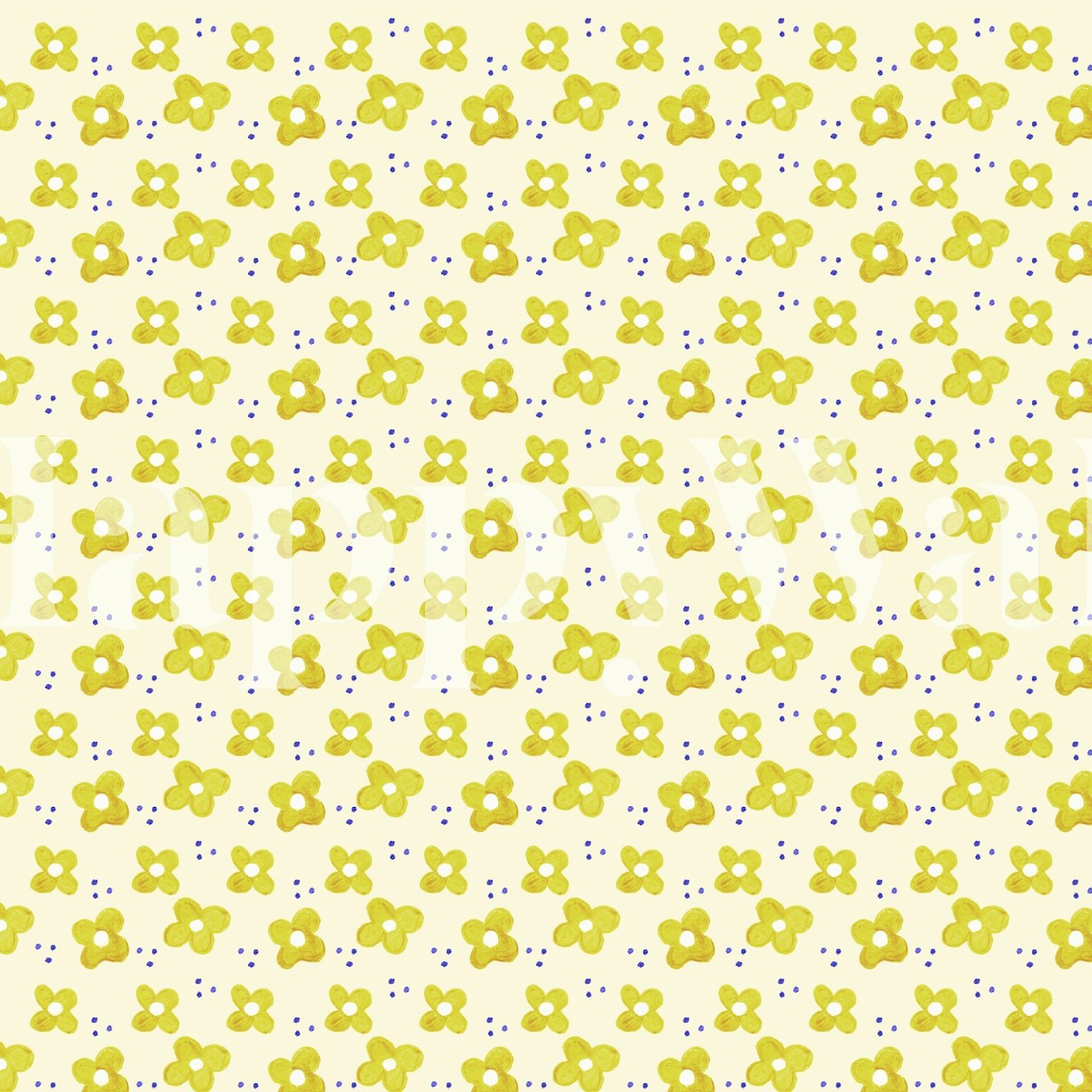 Small yellow flowers on a pale background wallpaper
