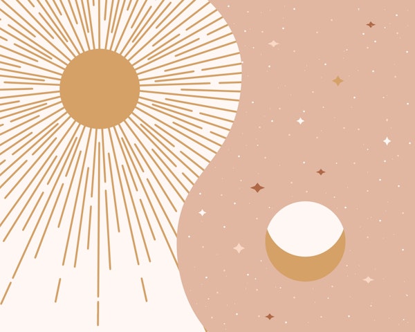 Yin Yang Blush Sun and Moon