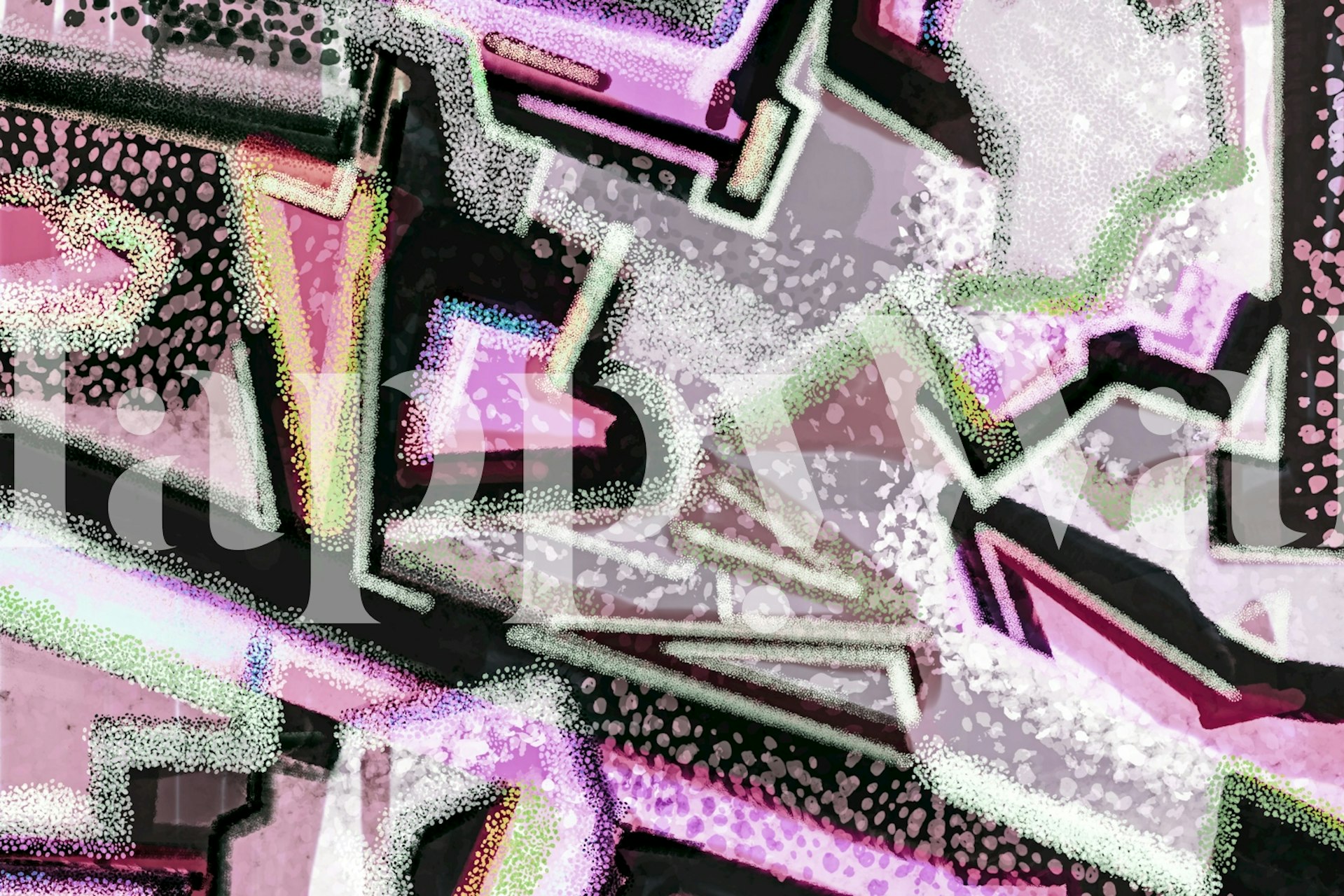 Tapeta Graffiti Urban Tribal Pink u sobi