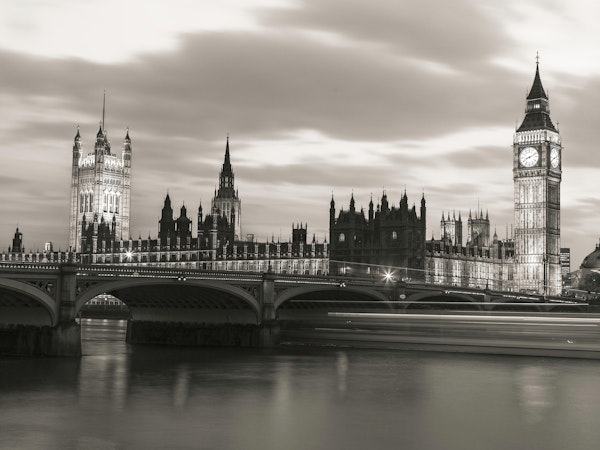 Westminster bridge at dusk