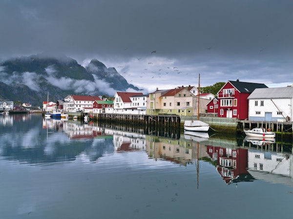 Village in Lofoten Norway
