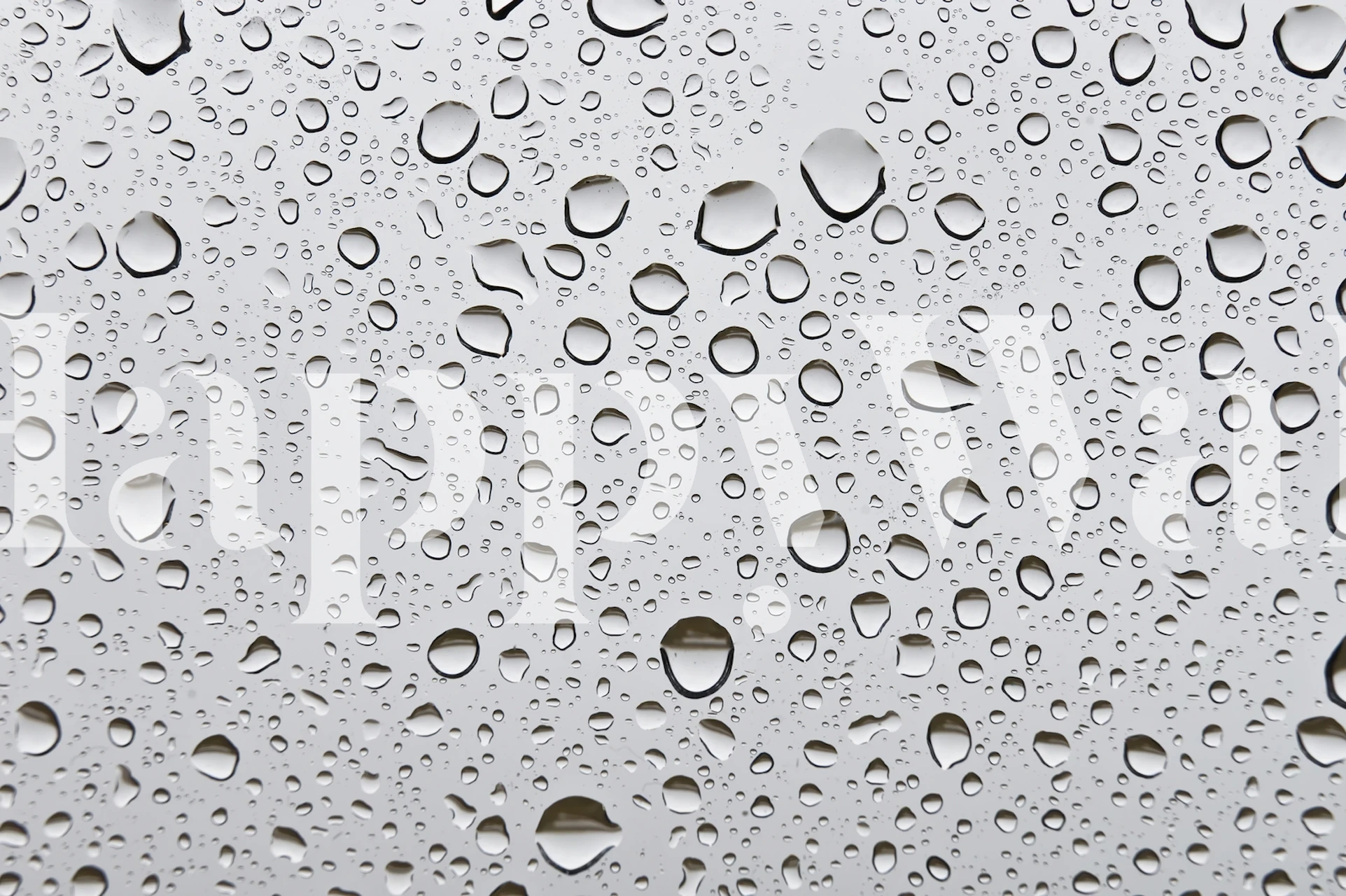 Water droplets on glass, clear and textured wallpaper