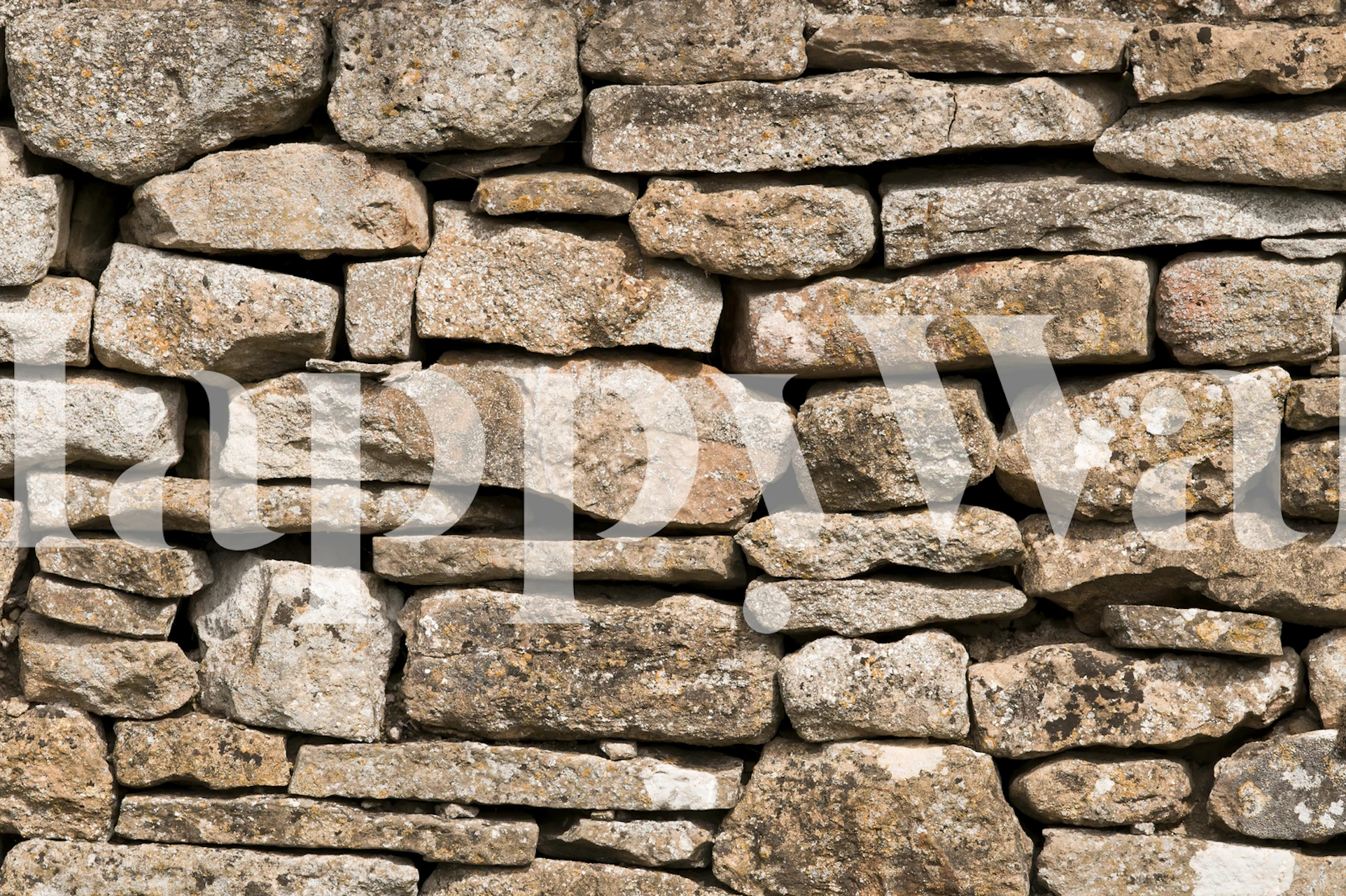 Stone wall 3 texturerad tapet i ett rum