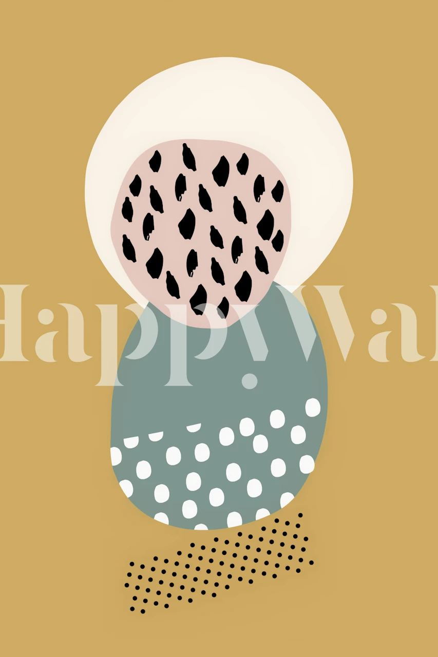 Nana Minimal Abstract wallpaper in a room