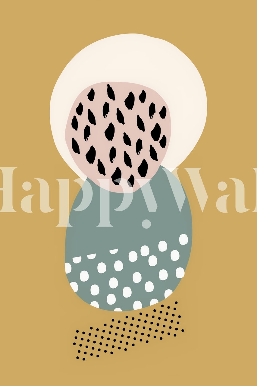 Nana Minimal Abstract wallpaper in a room