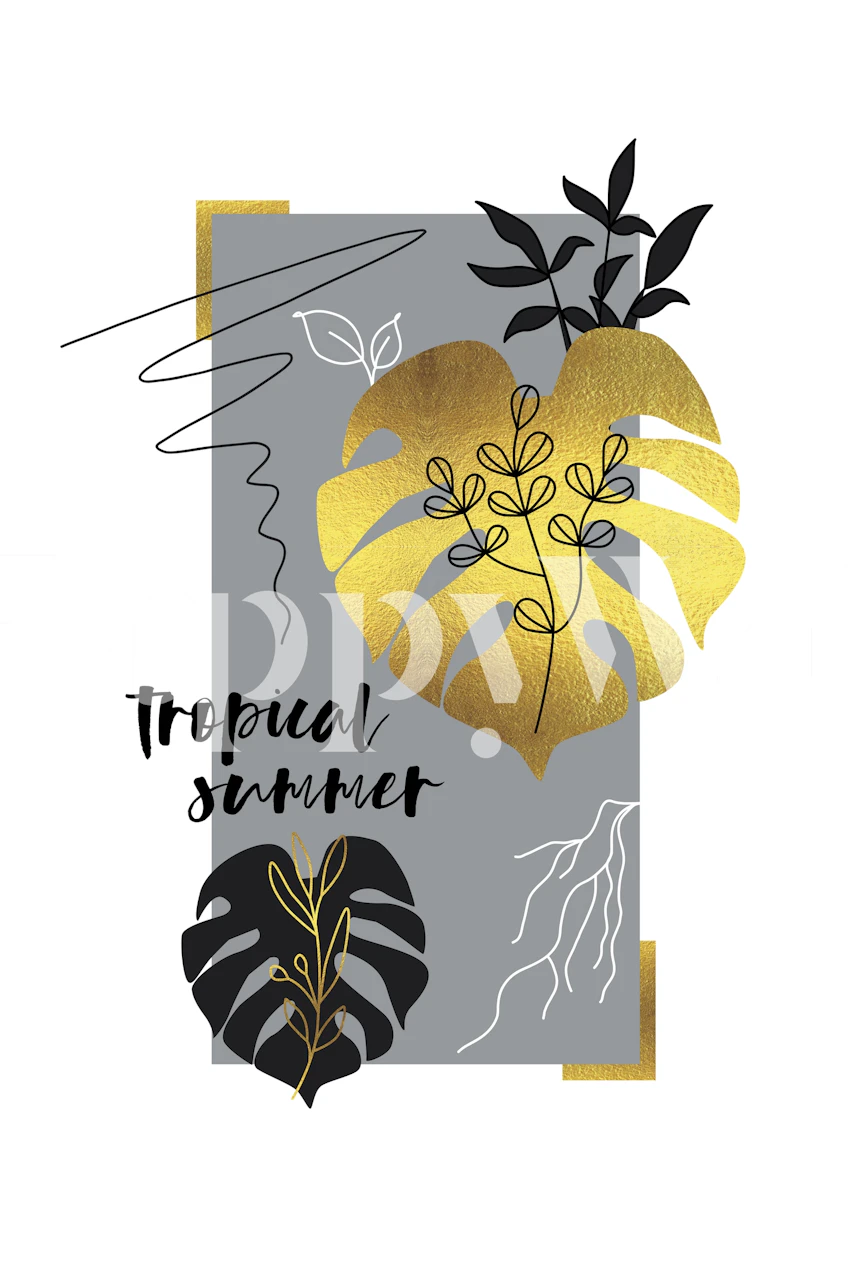 Tropical Love For Nature Papel De Parede Em Um Quarto