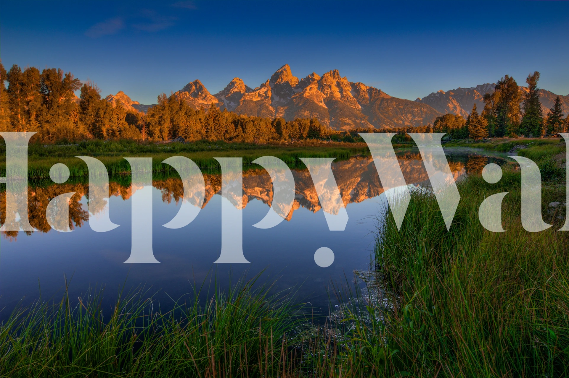 Scenic wallpaper depicting a tranquil landscape