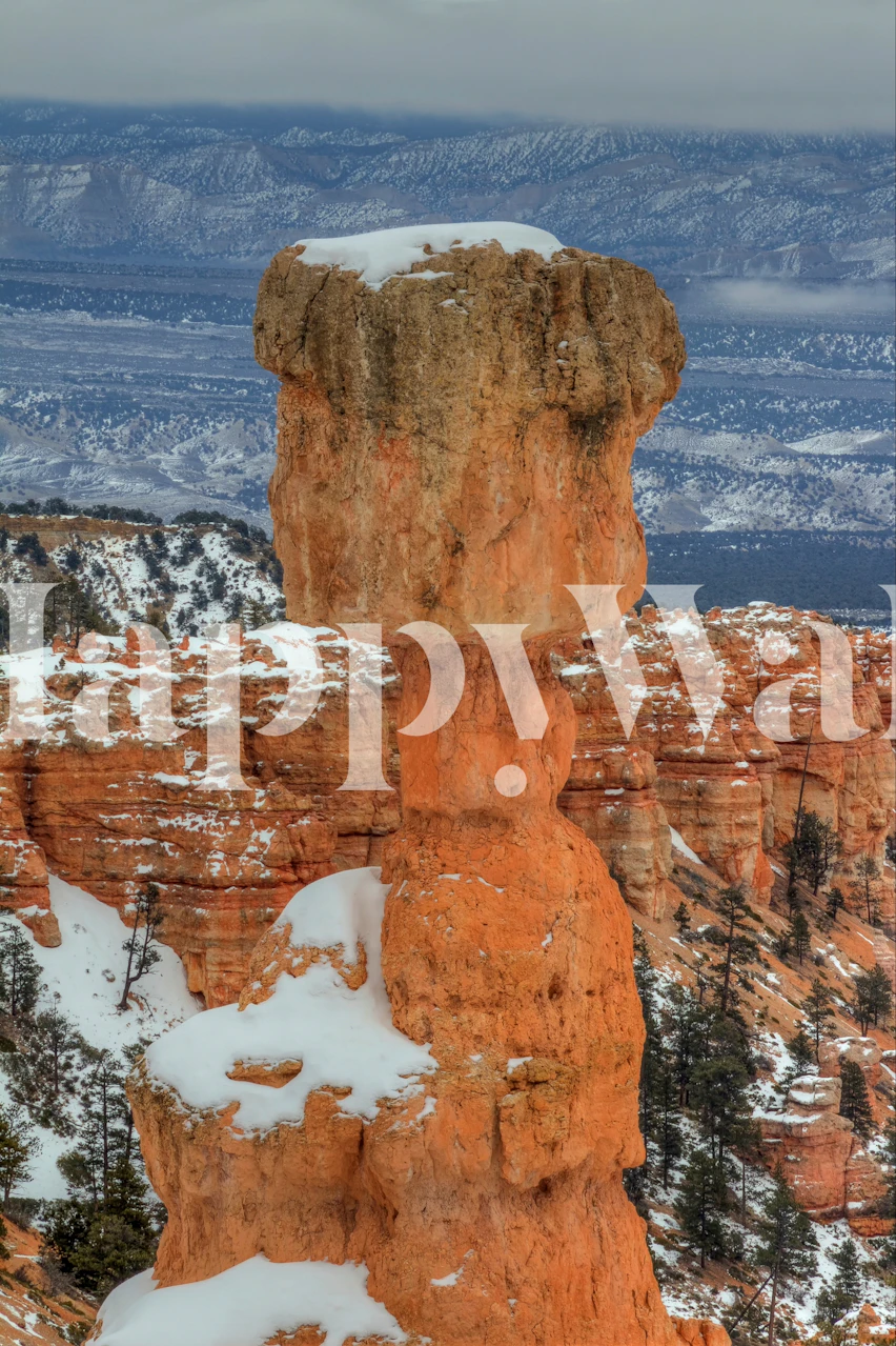 Natural rock formation with brown and orange hues wallpaper