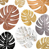 Palm Leaves Metal Pattern wallpaper