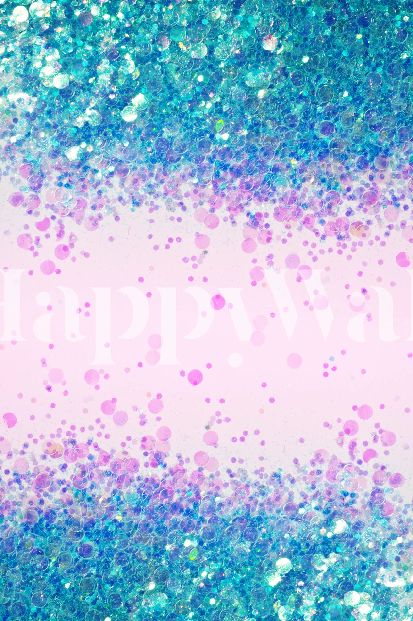 Unicorn Princess Glitter 4a tapet i ett rum