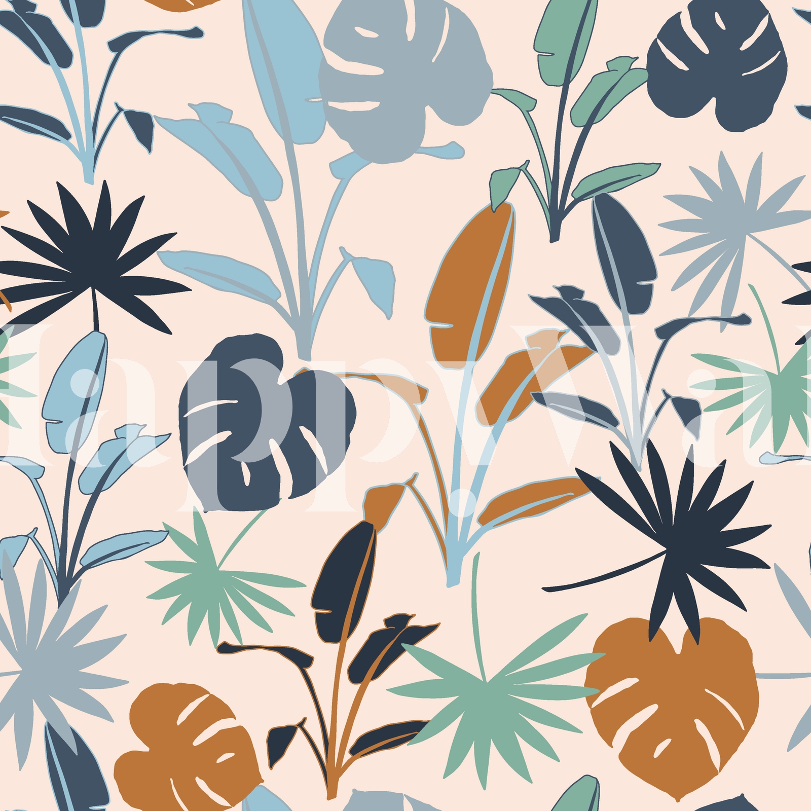 Blue Tropical Paradise Wallpaper | Happywall.com