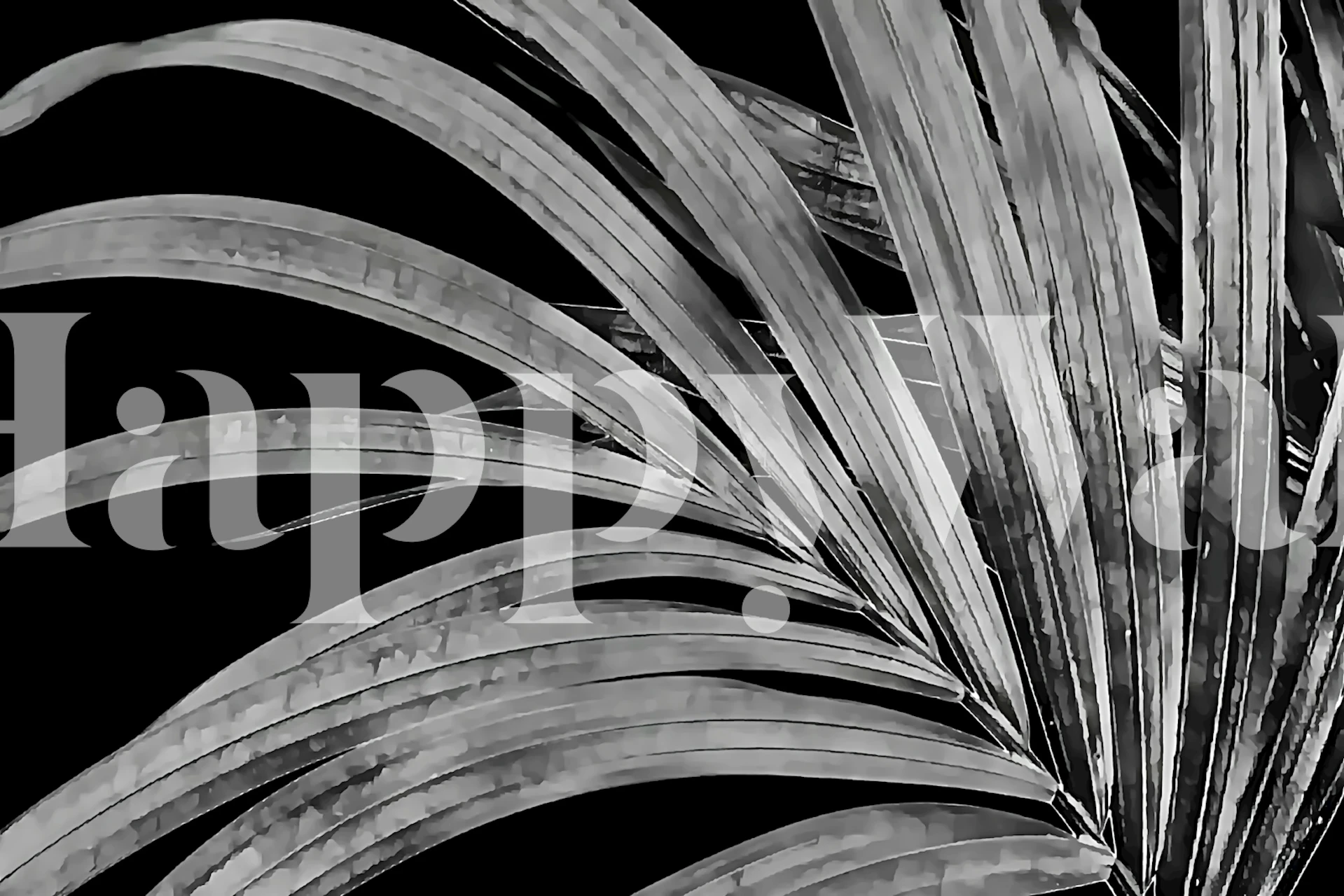 Papier peint Tropical Leaf Night dans une pièce moderne