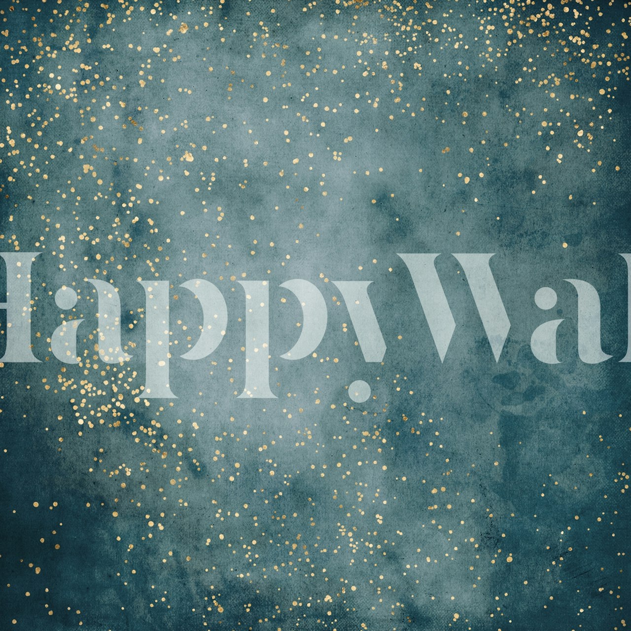 Blue and gold cosmic wallpaper with star patterns