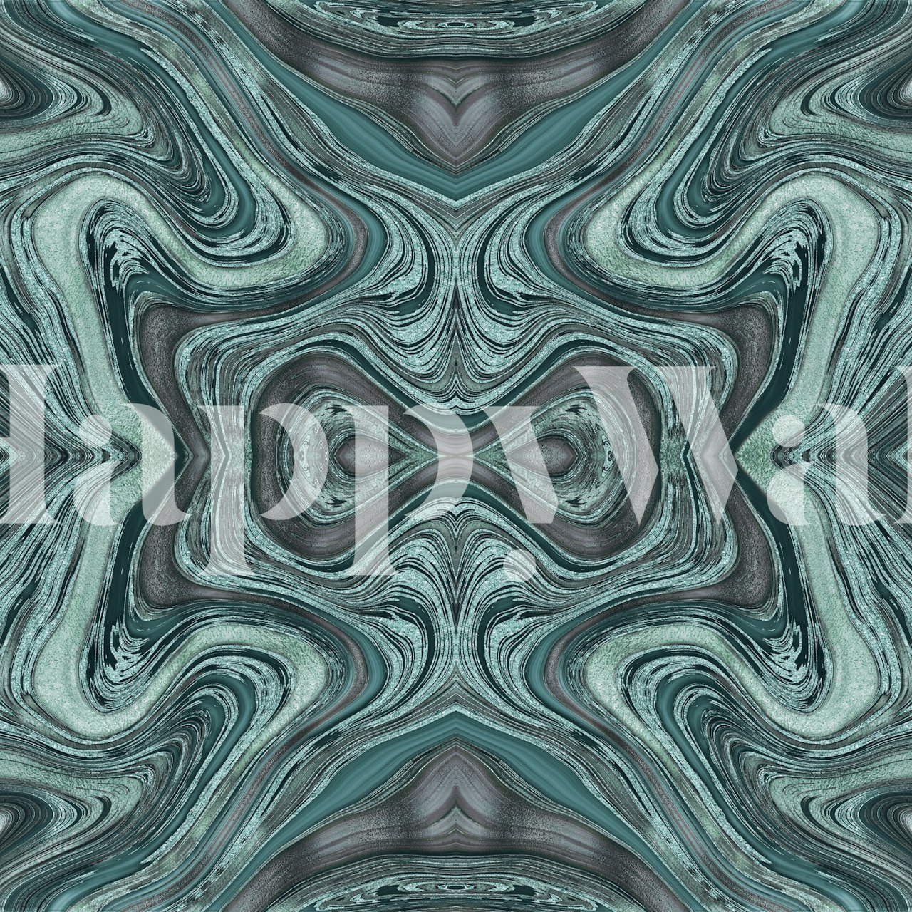 Turquoise swirling and marble pattern wallpaper