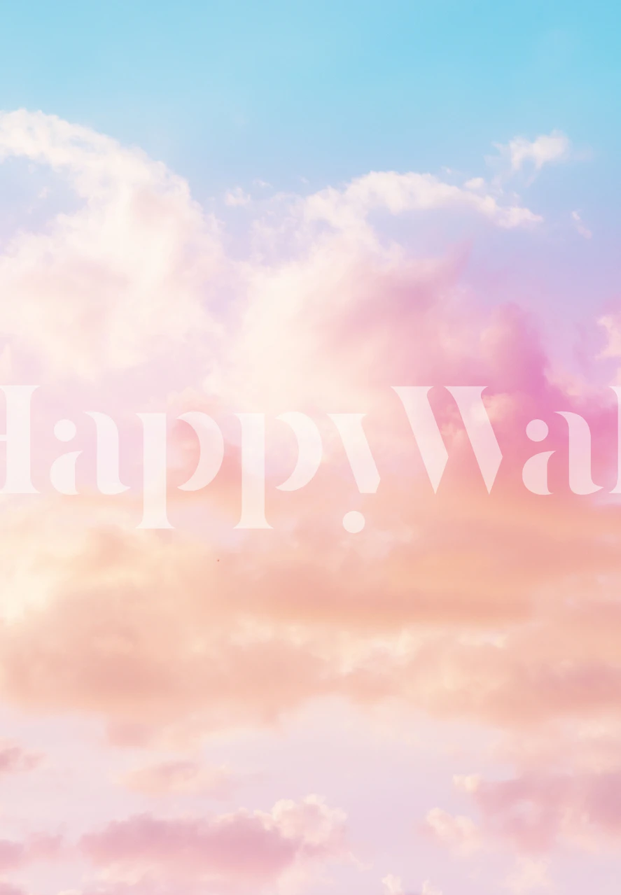 Dreamsicle Sky wallpaper displayed in a room