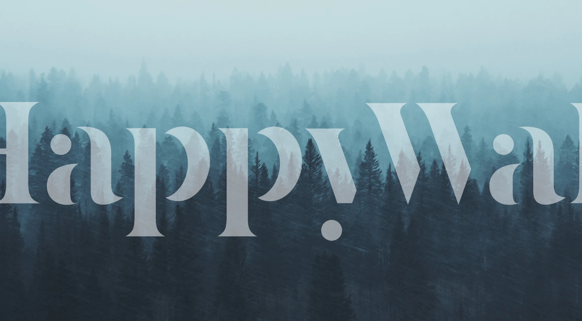 Papel pintado Snowstorm Forest Blue en una habitación