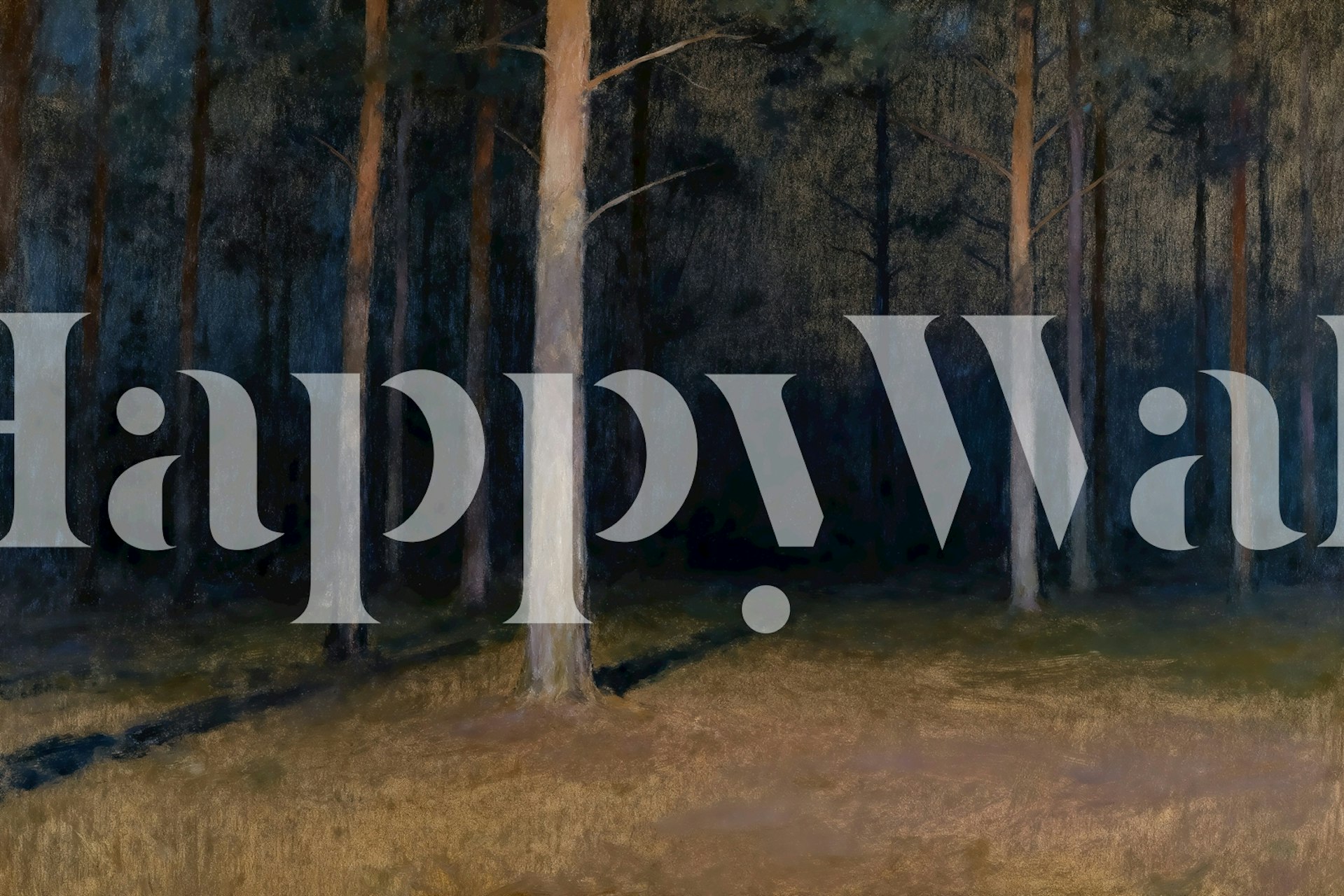 Night Forest 2 behangontwerp in een kamer