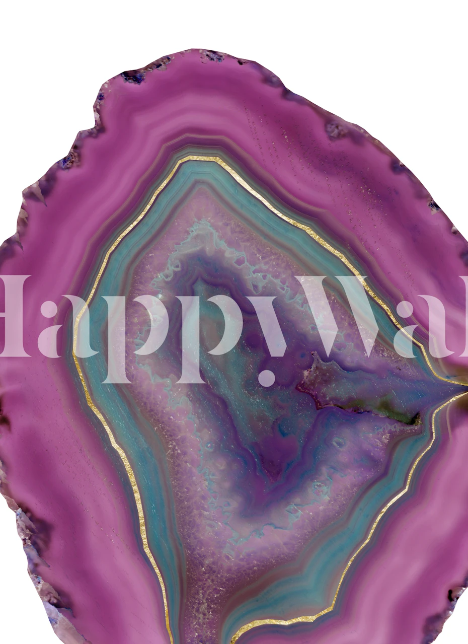 Agate Boho Chic Gold Foil wallpaper in een kamer