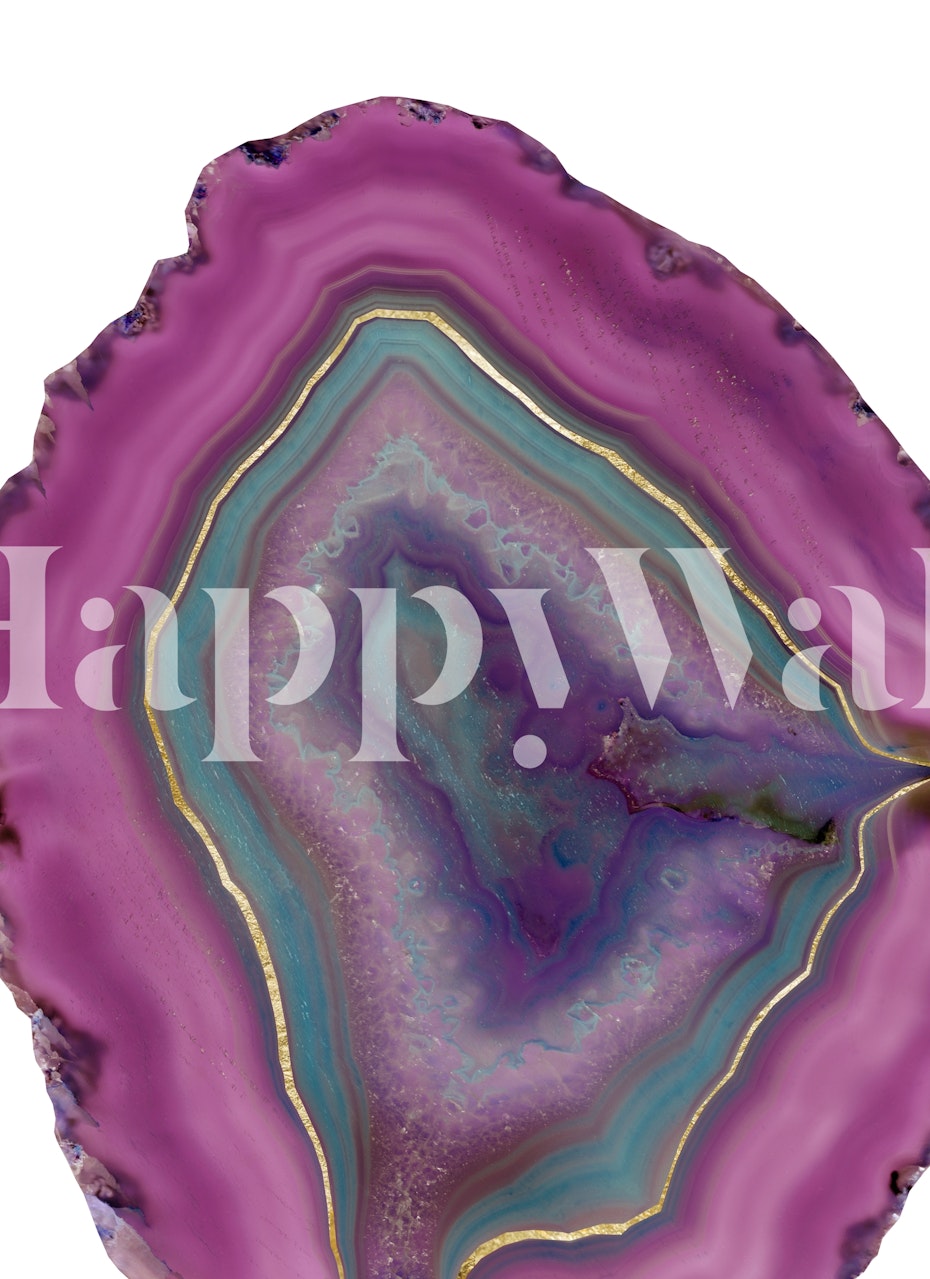 Tapeta Agate Boho Chic Gold Foil v místnosti