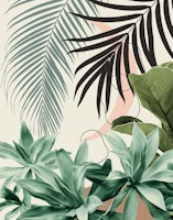 Minimal Moon Agave Palm 1 ταπετσαρία