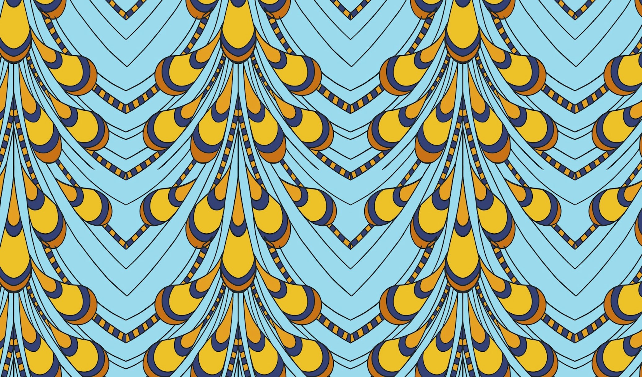 Retro Peacock Wallpaper Buy Online at Happywall