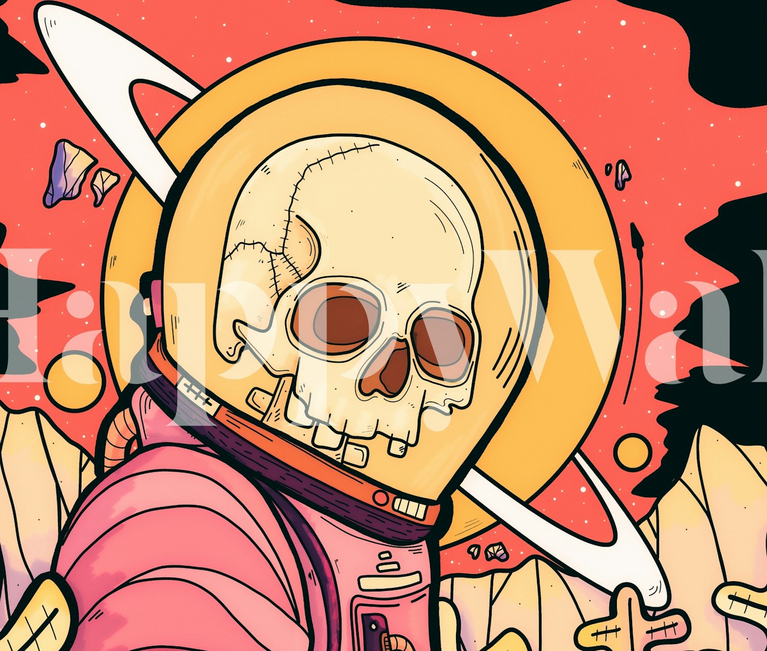 The Skull Astronaut Wallpaper | Happywall