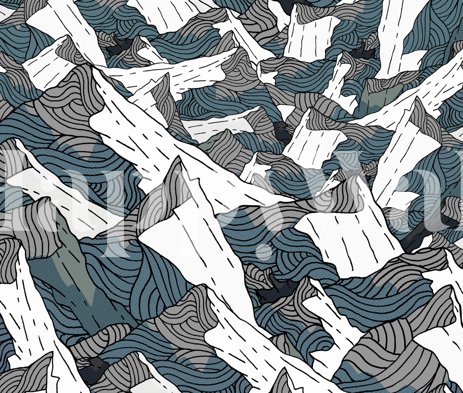 White sea hills tapet i ett rum