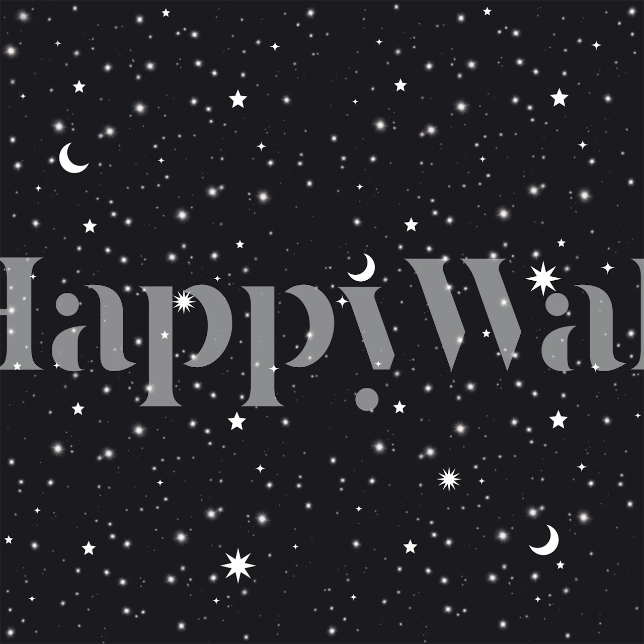 Starry Night in Black design de papel de parede