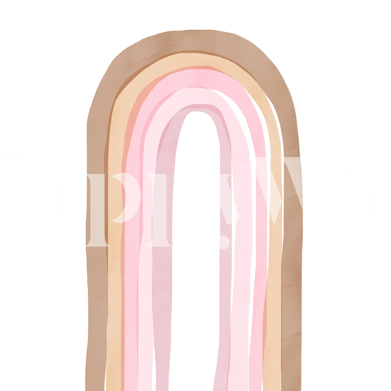 Pink Rainbow tapet visad i ett rum