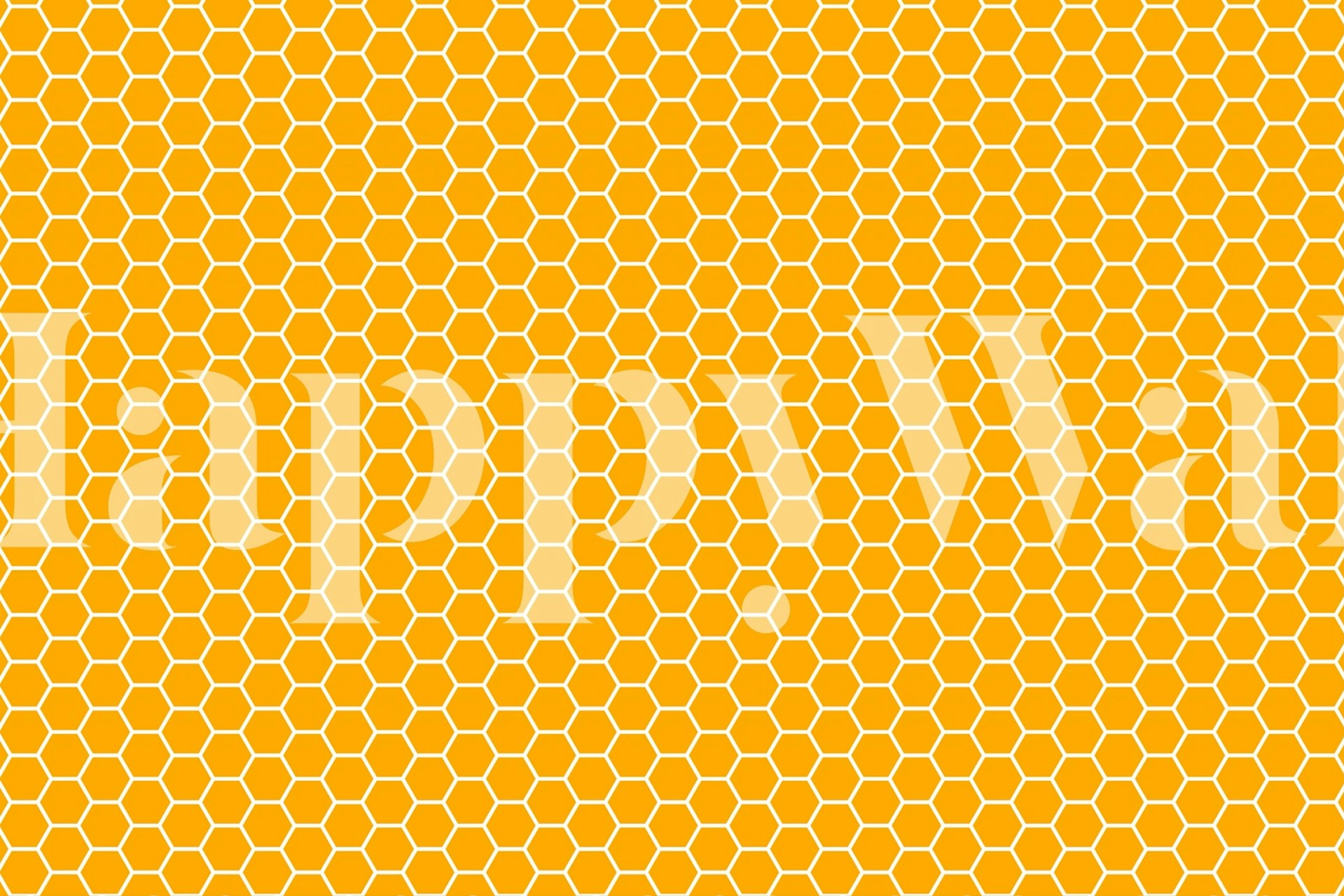 Bright yellow hexagon pattern geometric wallpaper