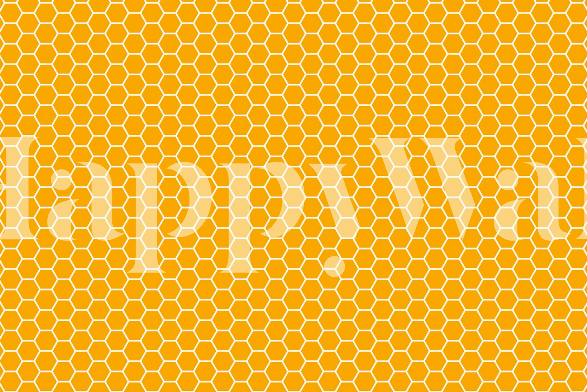 Bright yellow hexagon pattern geometric wallpaper