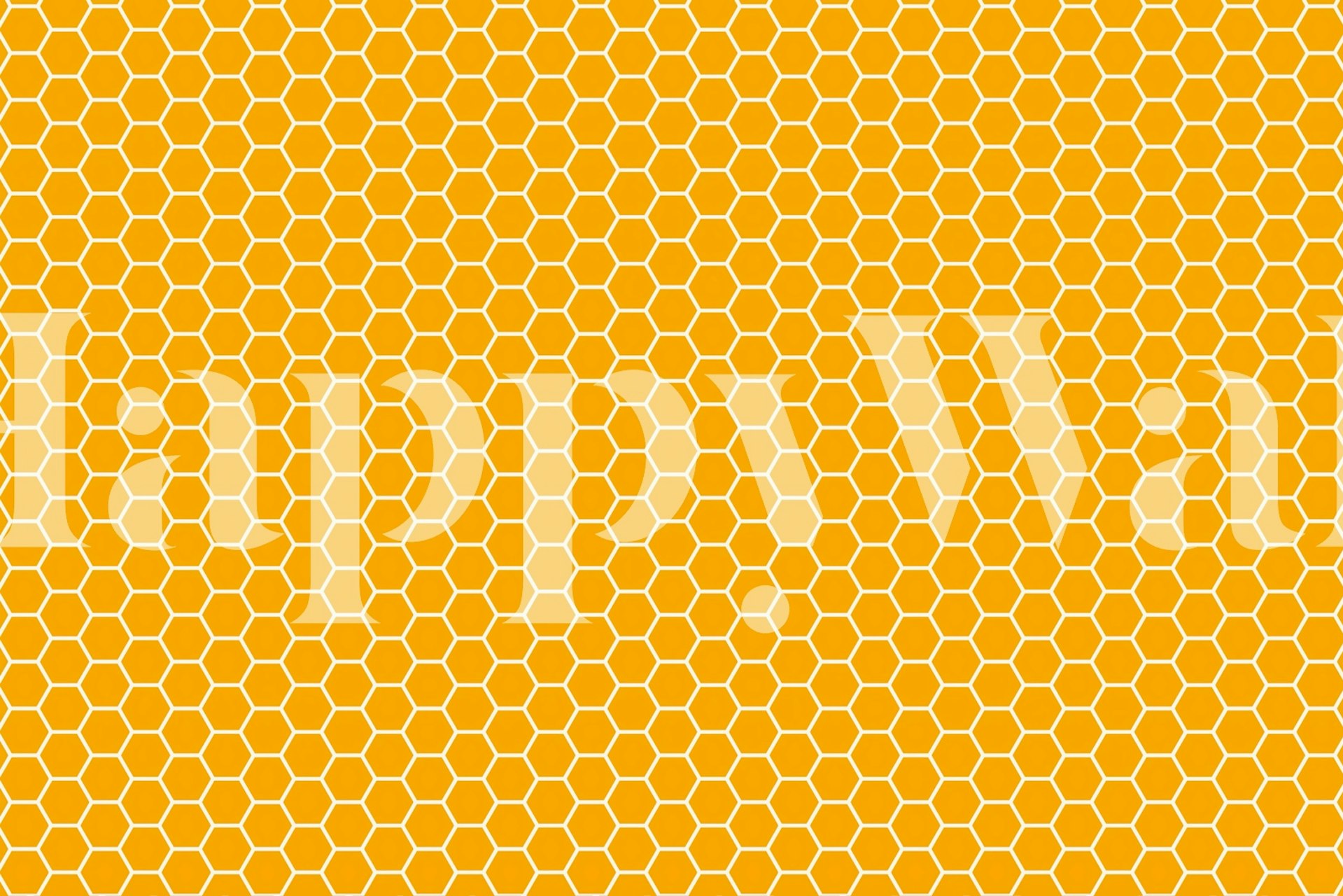 Warm Yellow Hexagons tapet i ett rum