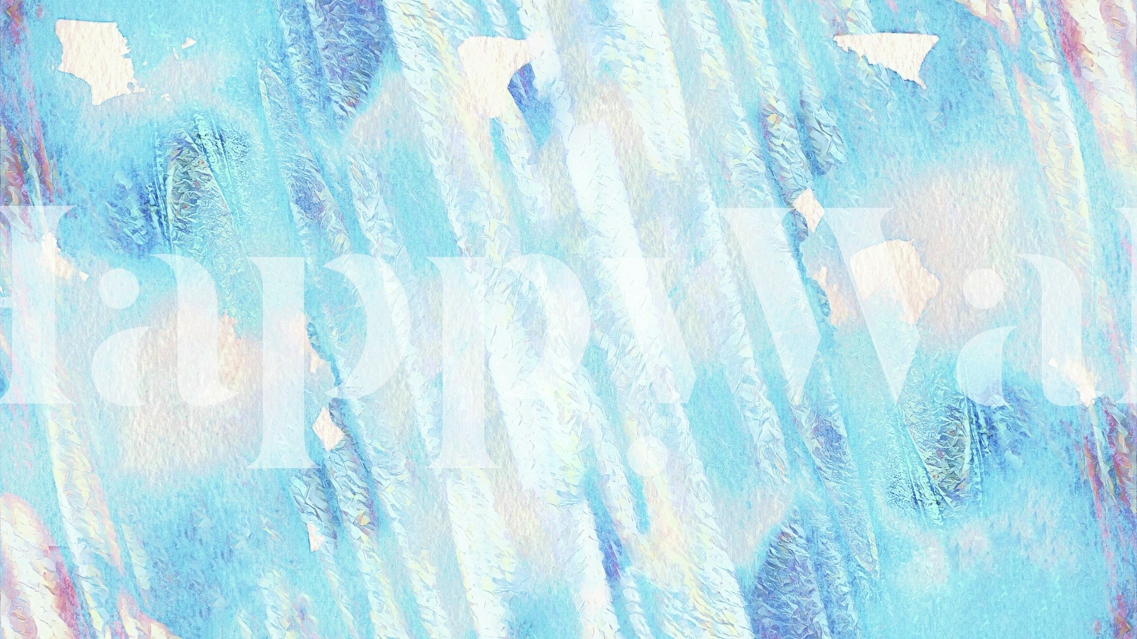 Light teal and white watercolor texture wall mural