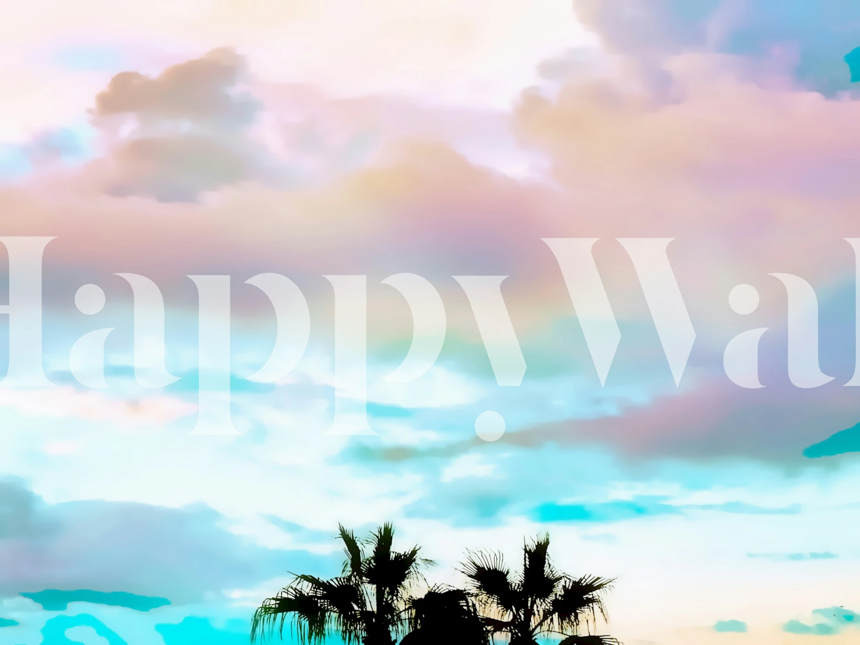 Tropical Happiness wallpaper in a room