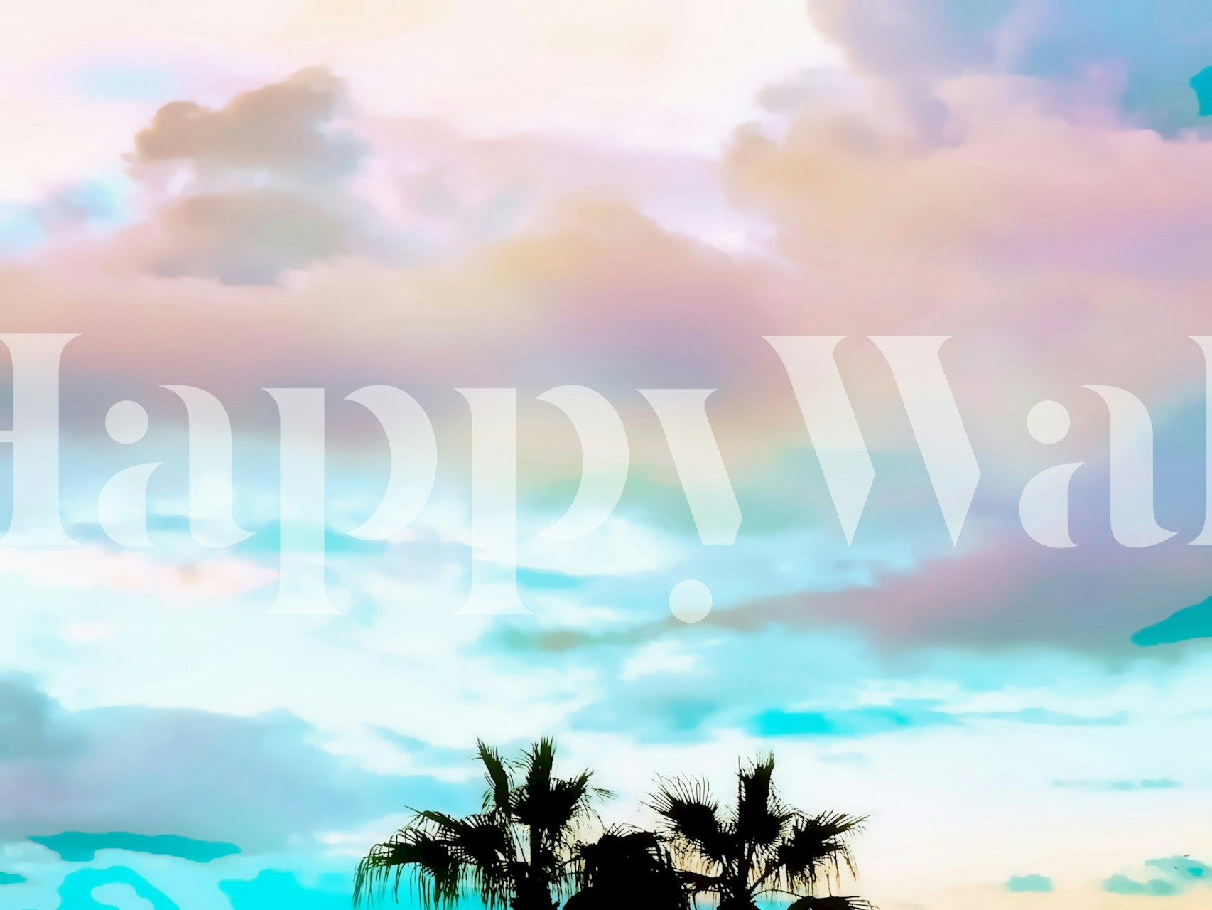 Tropical Happiness wallpaper in a room