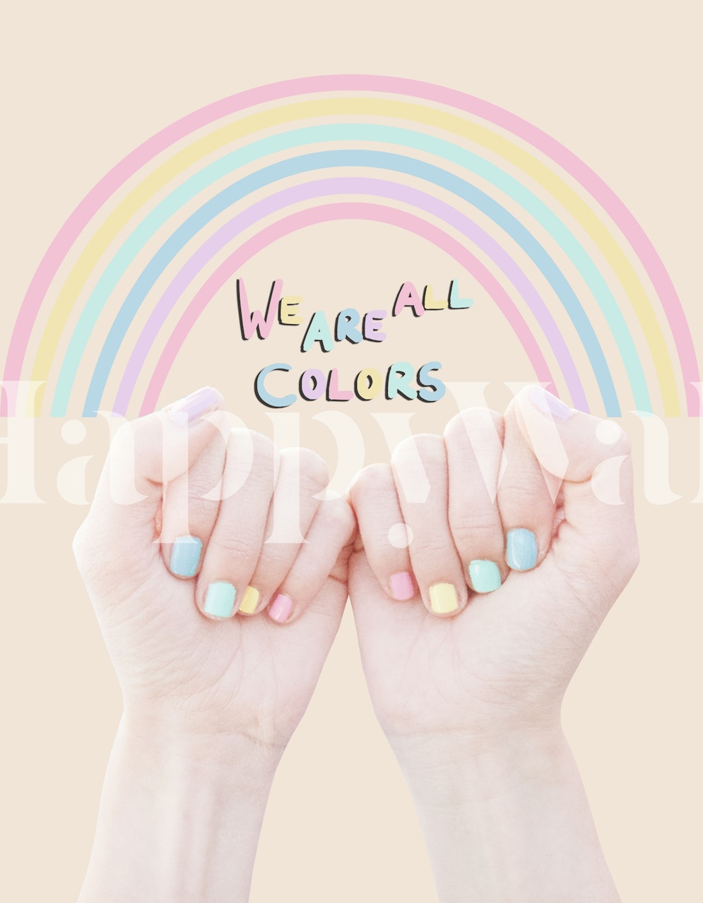 Barevný design tapety v pokoji