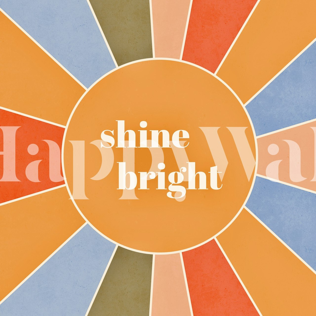 Shine bright behangontwerp in een kamer
