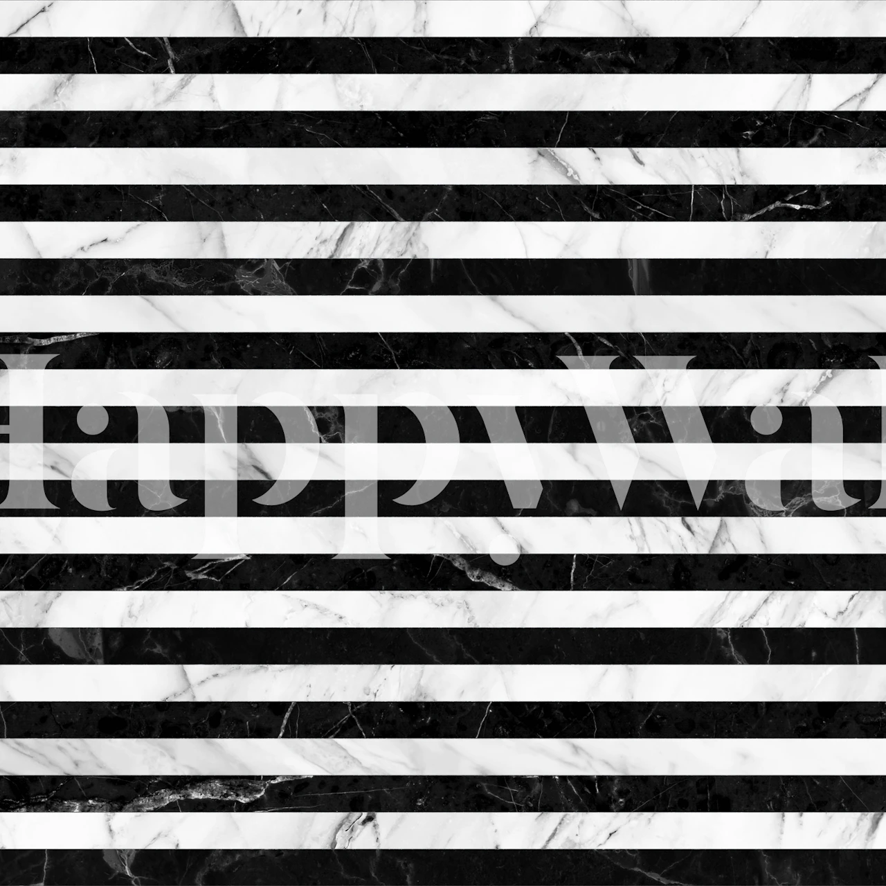 Black and white striped marble pattern wallpaper