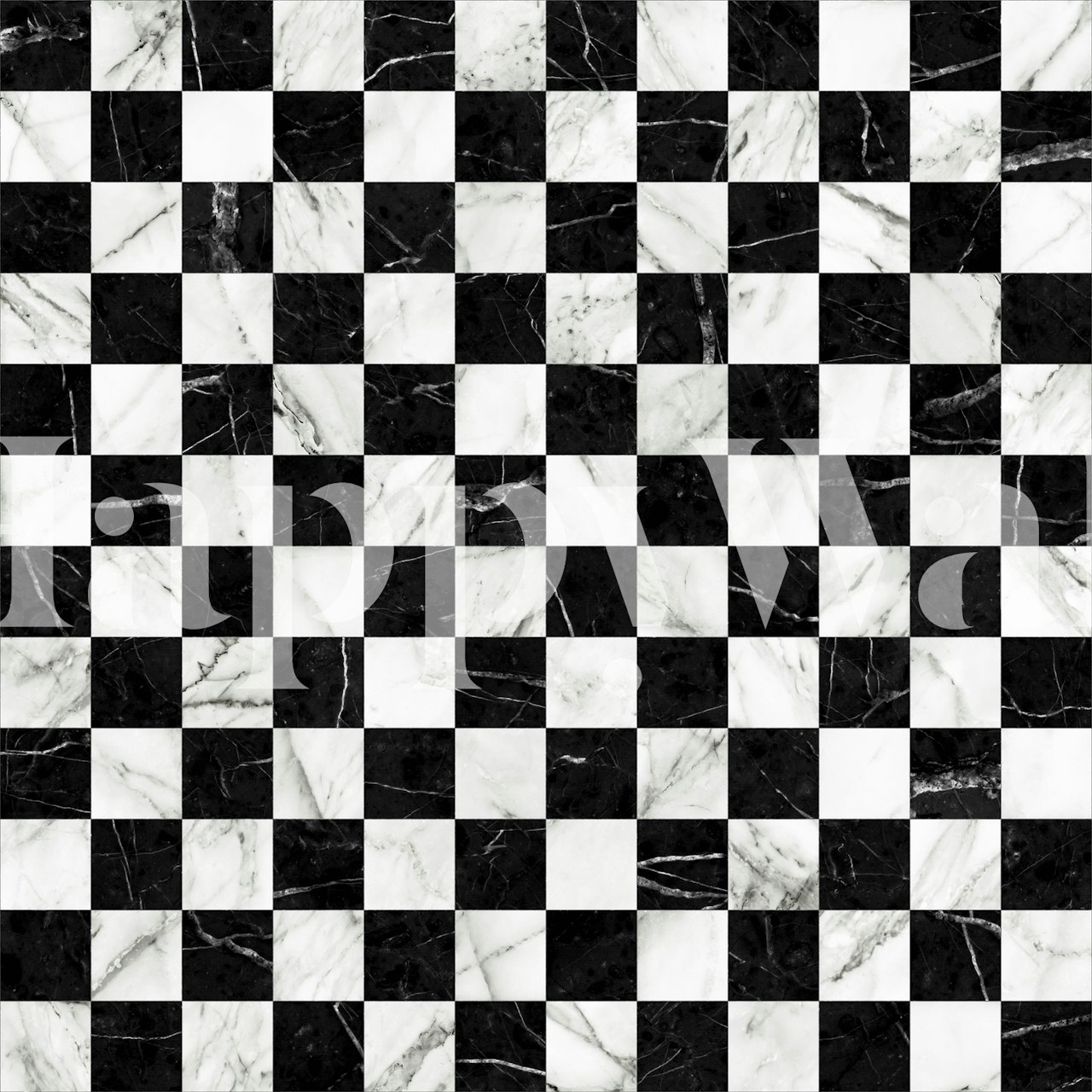 Marble Checkerboard Pattern esposto in una stanza