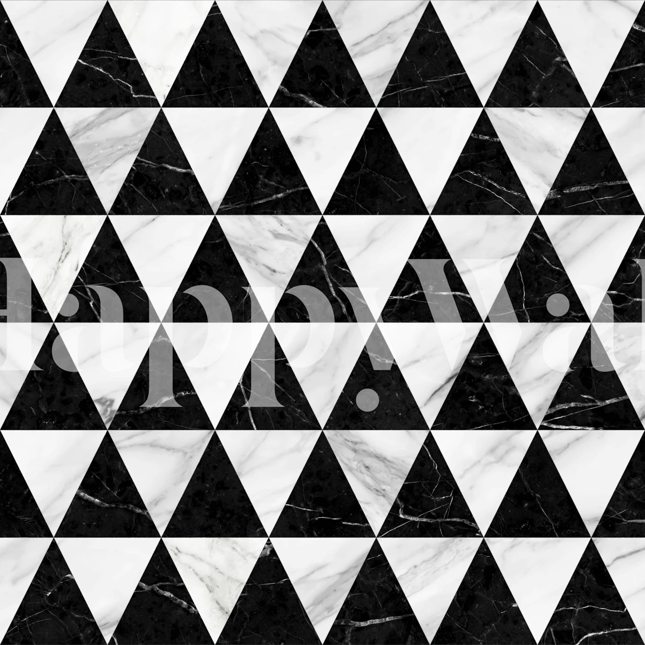Marble Triangle Pattern wallpaper in a room