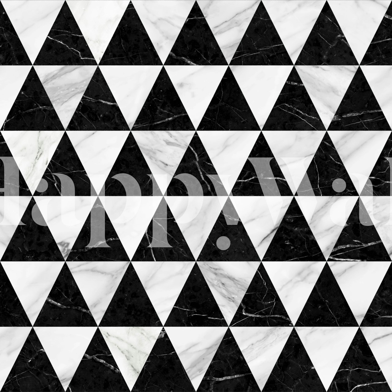 Marble Triangle Pattern wallpaper in a room
