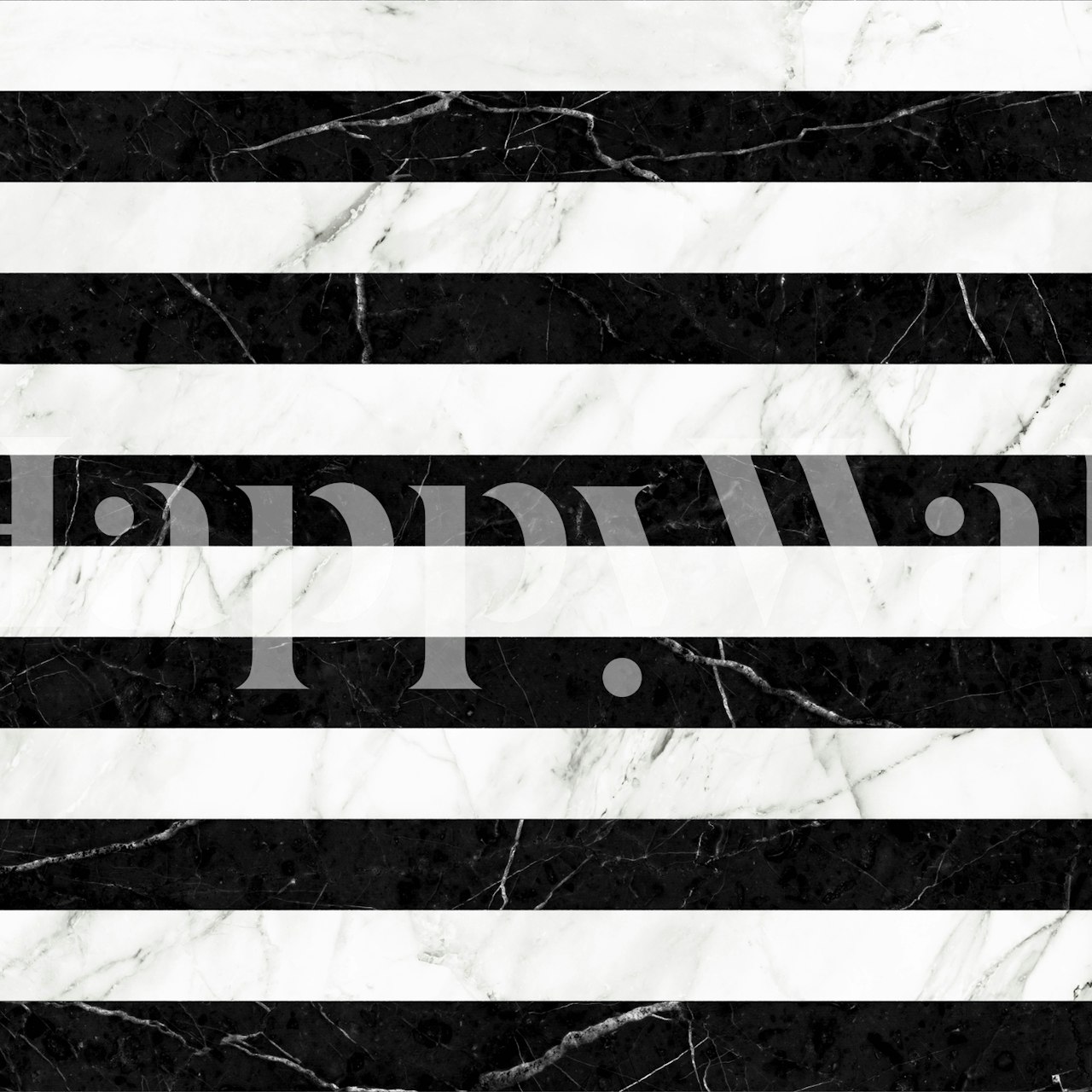 Black and white striped marble pattern wallpaper