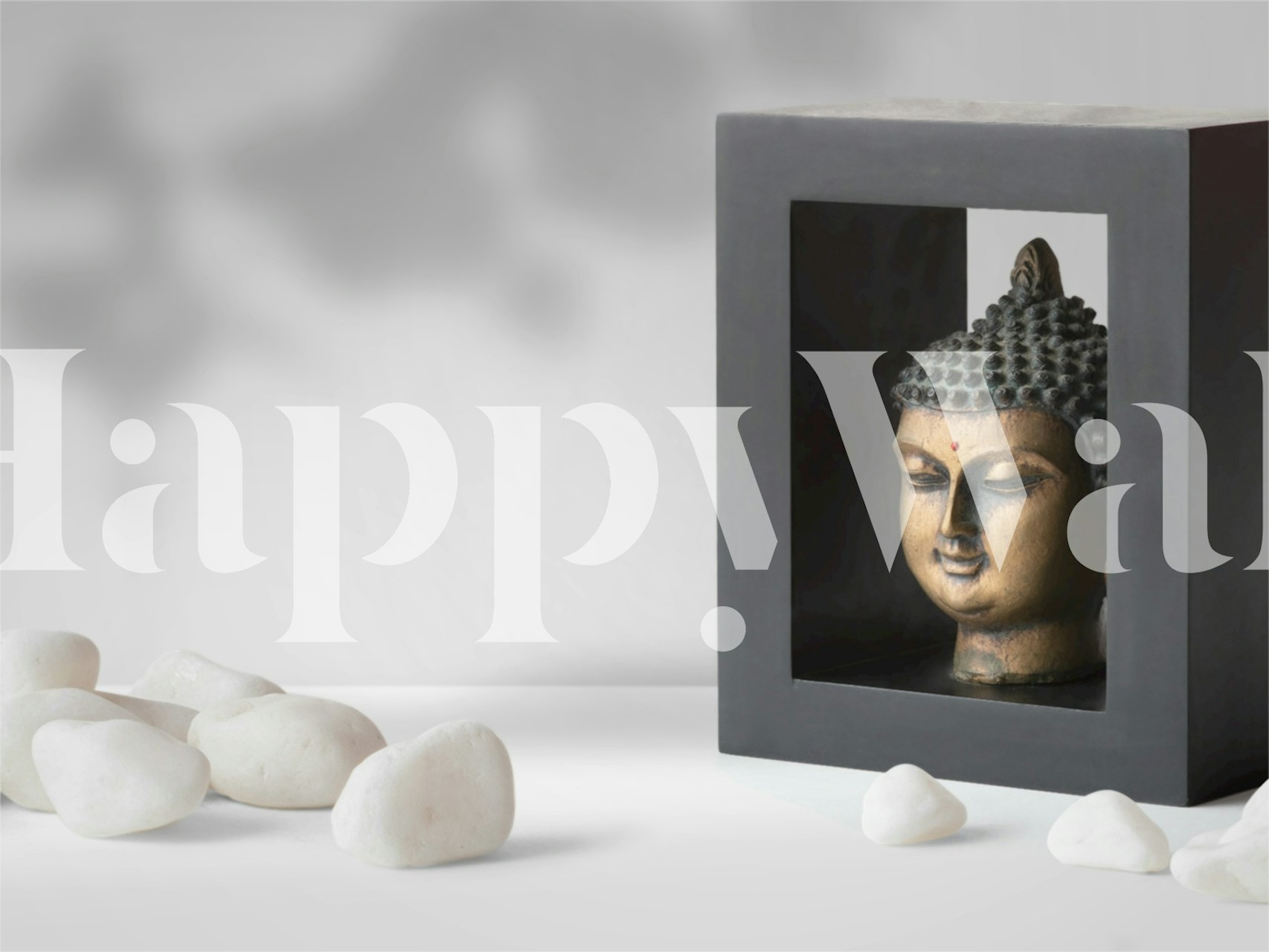 Buddha art wallpaper in a stylish room