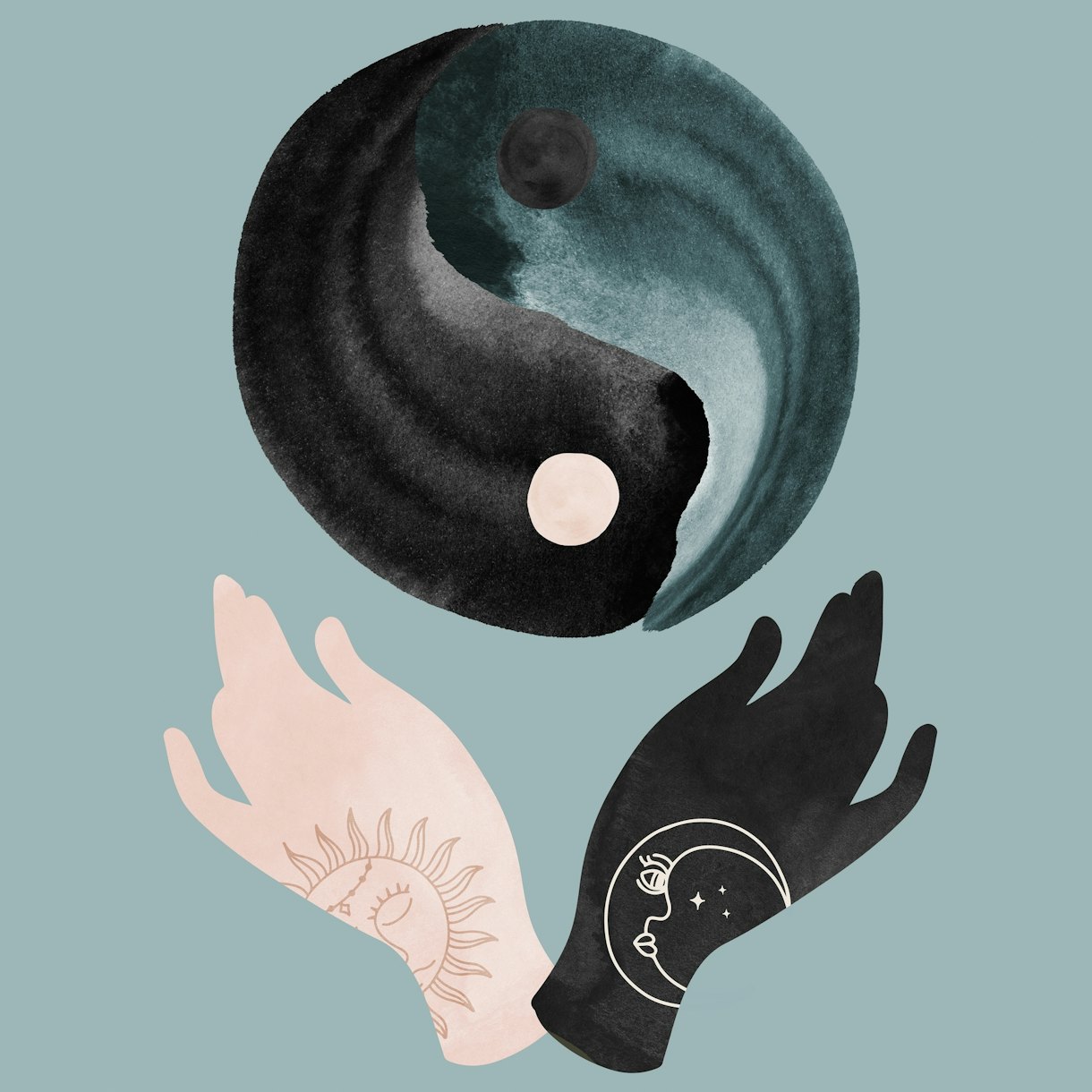 Yin Yang Balance Wallpaper - Happywall
