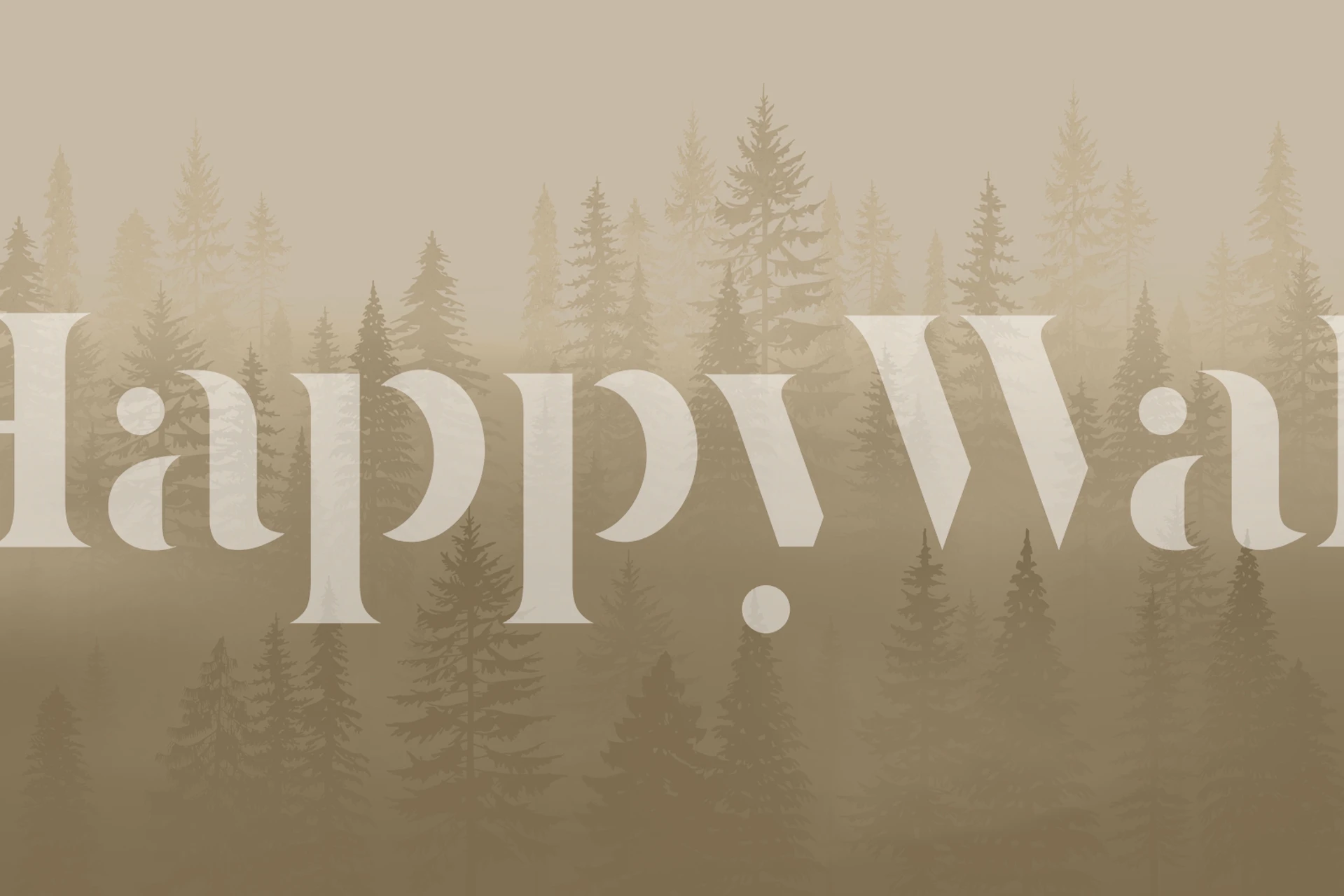 Tapeta Forest Brown Mountain w pokoju