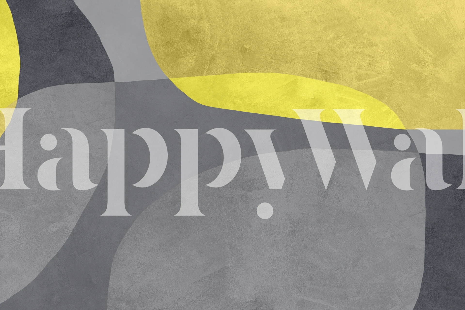 Yellow abstract wallpaper design in a room